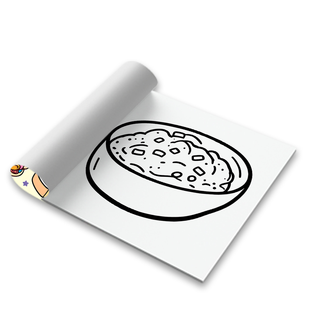 Food Snacks Drawing - 食べ物、飲み物、お菓子、大胆で簡単な塗り絵、かわいいスナック、バブルティー、ポップコーン、ストレス解消のための描画ブック