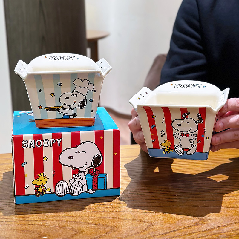 スヌーピー共同ブランド セラミックポップコーンボウル 大型ス - Food Snacks Brands のレビューと価格